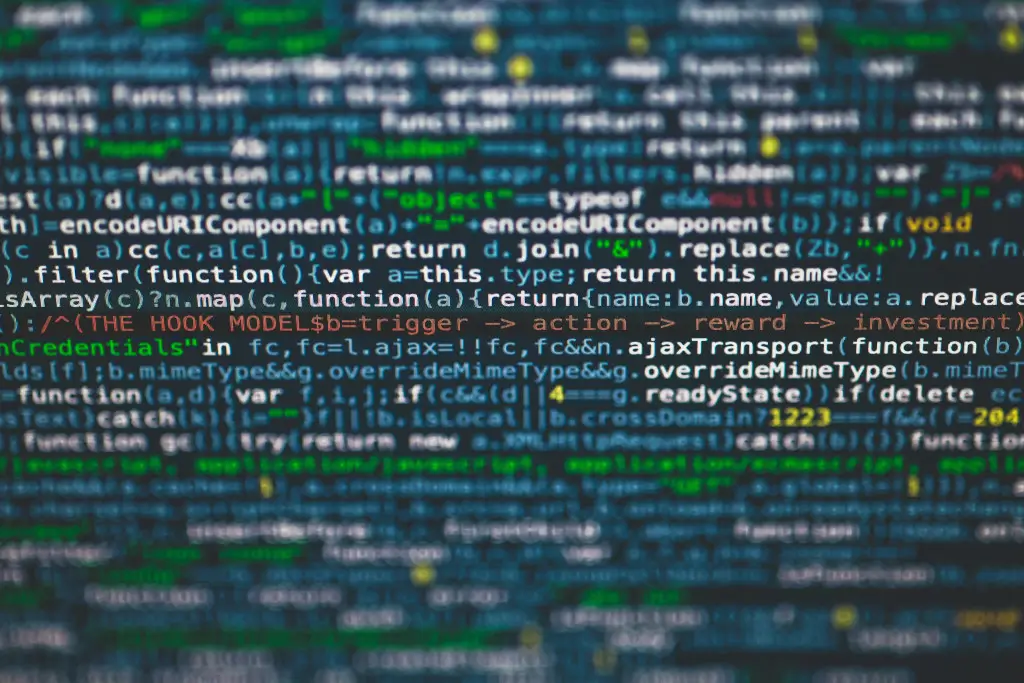 Un code source sur un écran d'ordinateur. Le langage de programmation est du JavaScript